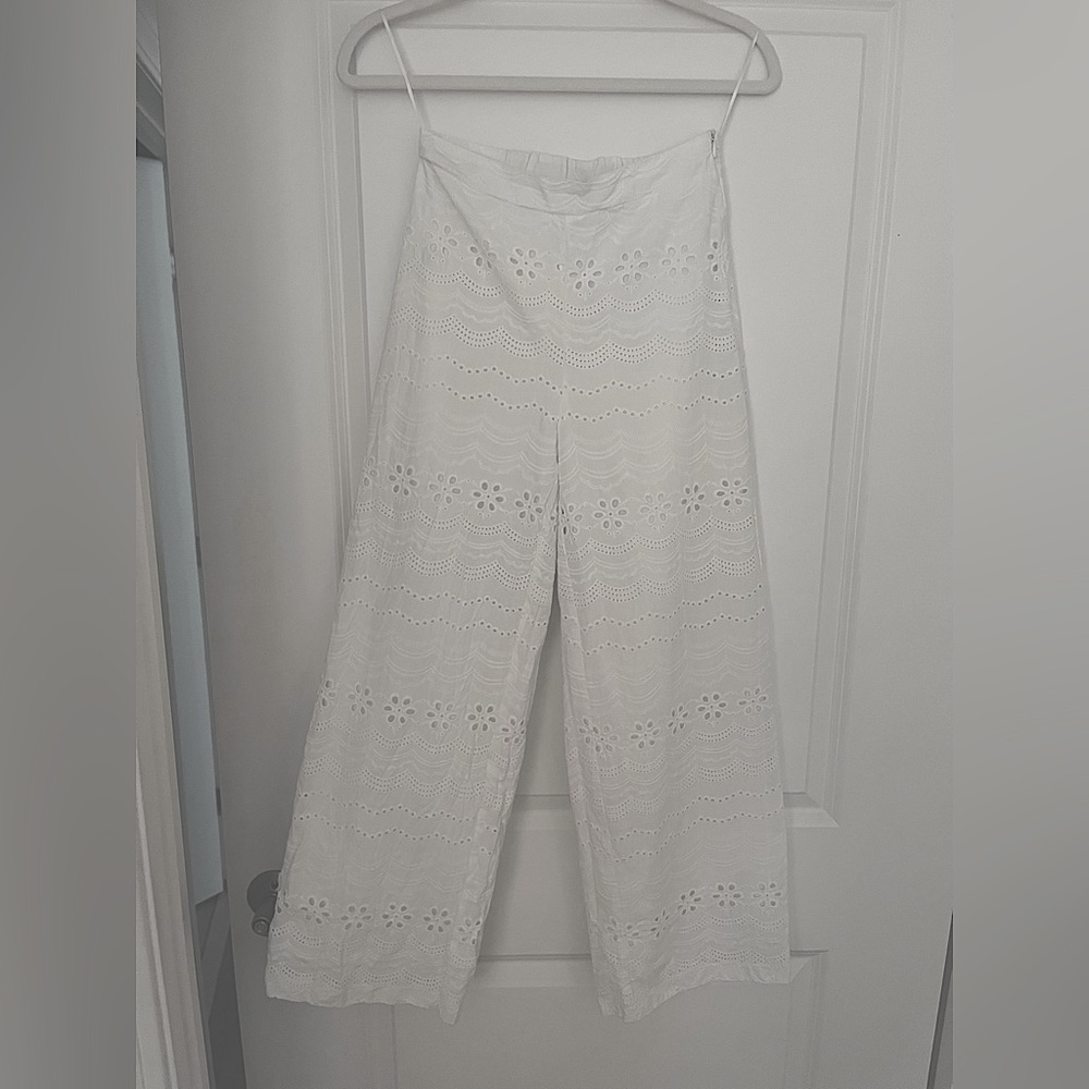 Lucy Paris White Eyelet Pants
